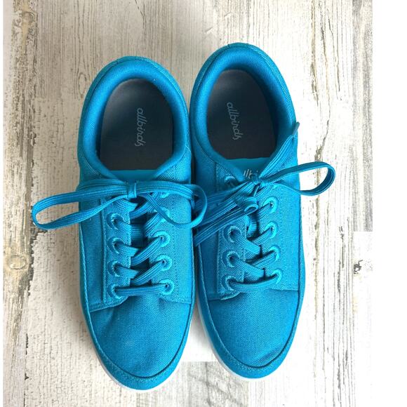 Allbirds Women’s 9.5 Blue Lace-Up Canvas Pacers Everyday Sneakers NEW main image 7